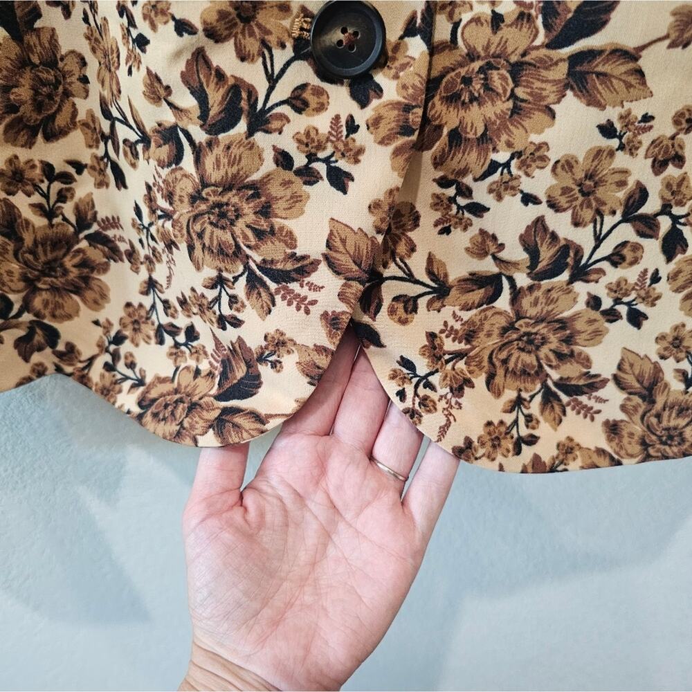 Free People Floral Print Boxy Blazer Sz XS - Picture 6 of 11